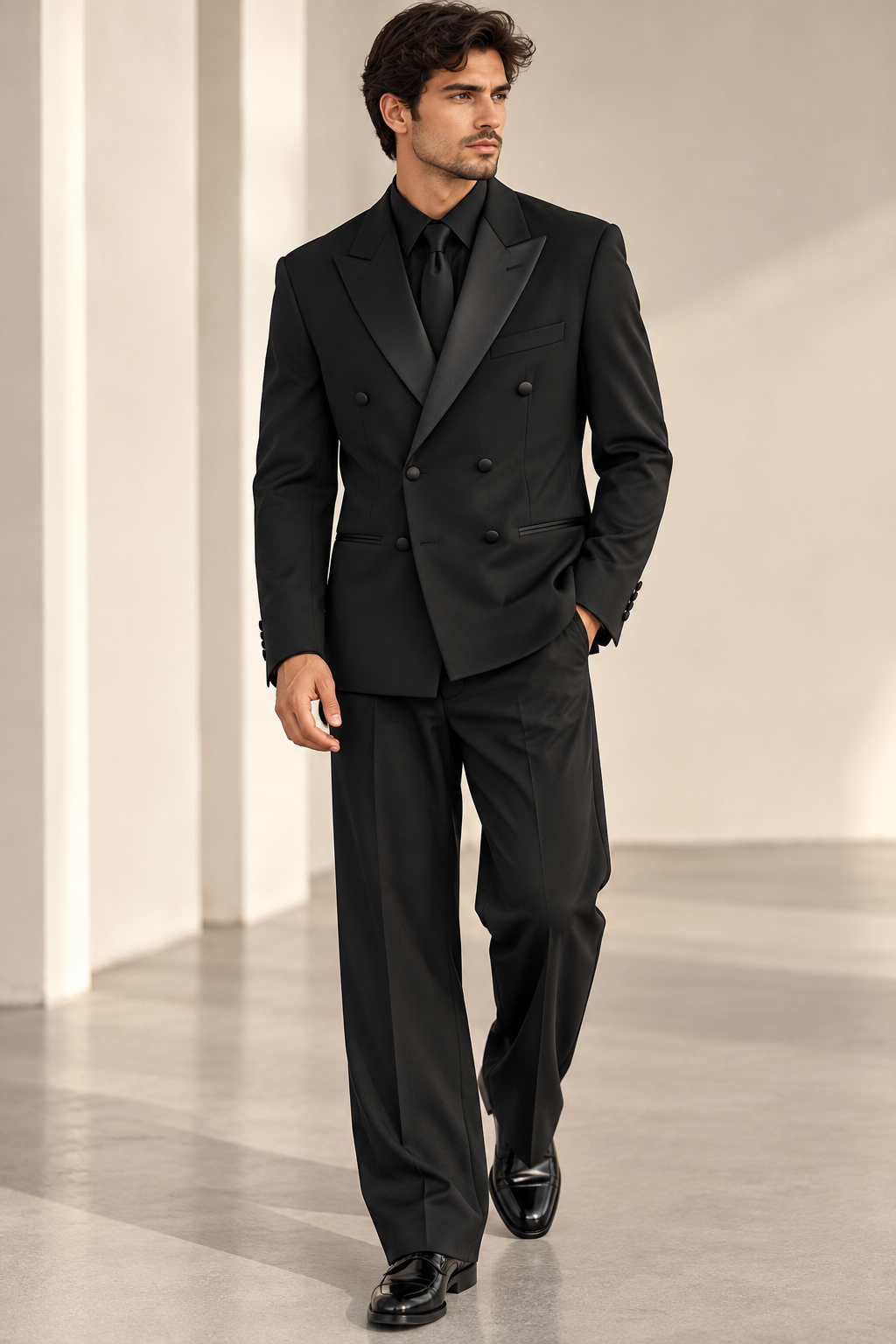 Doppio petto con pantalone largo