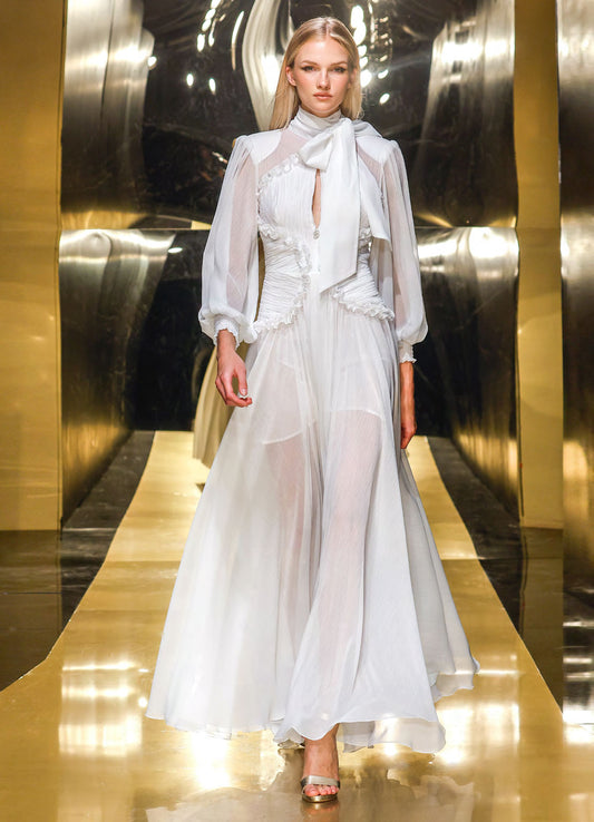 Abito arriccio bianco