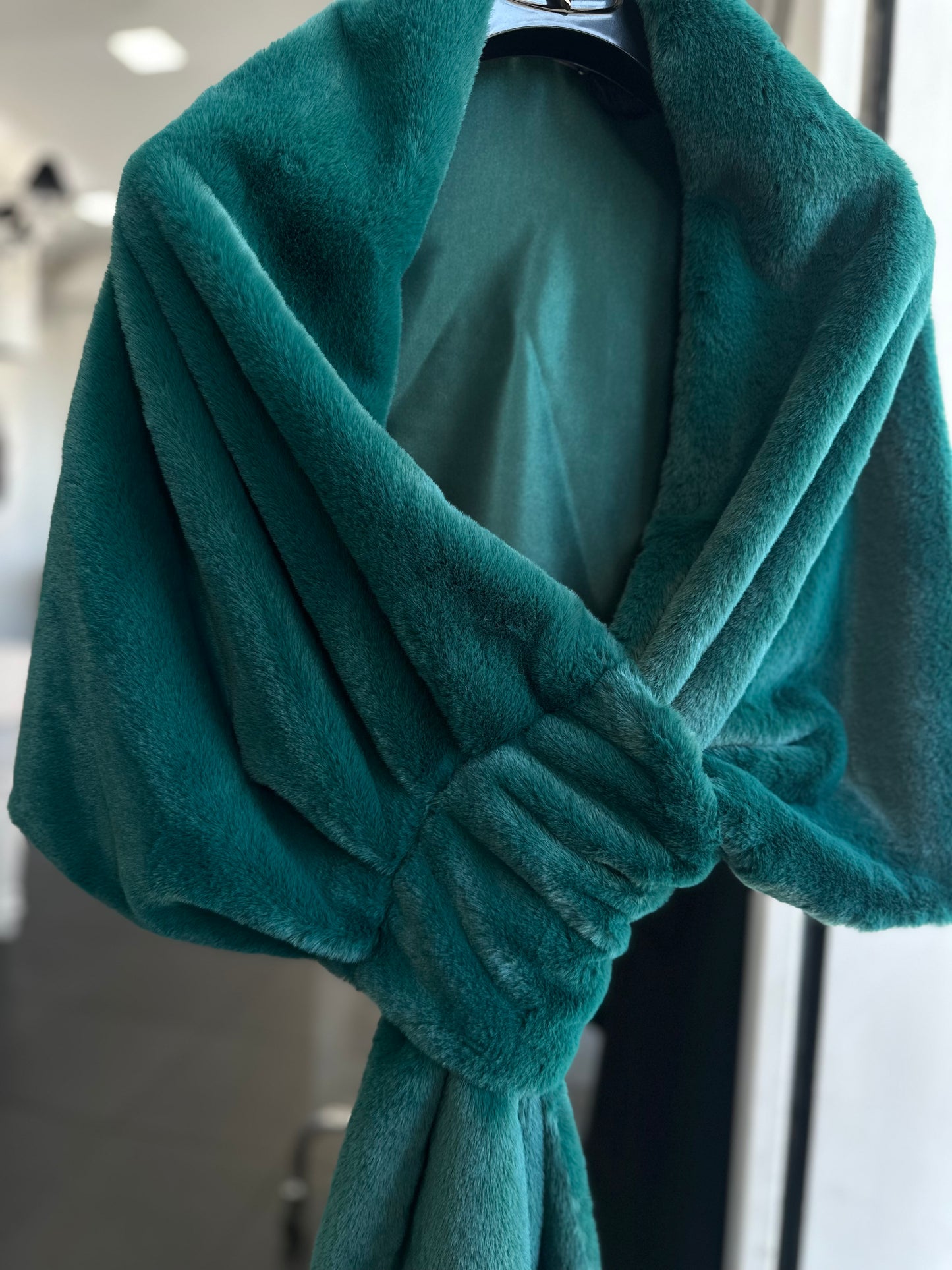 Stola di pelliccia eco verde