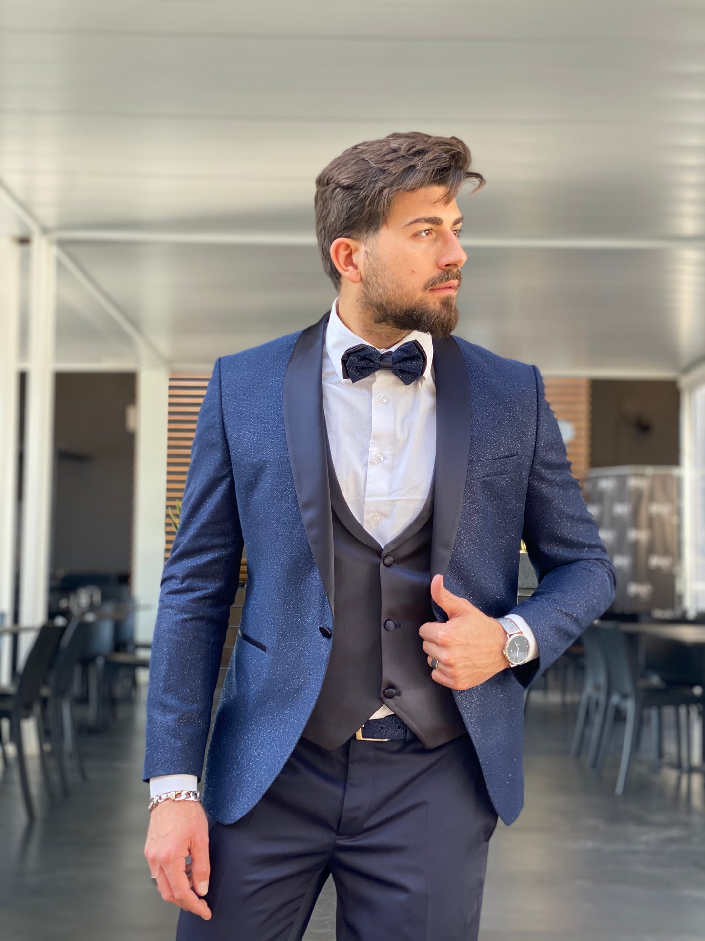 Abito uomo brillantinato
