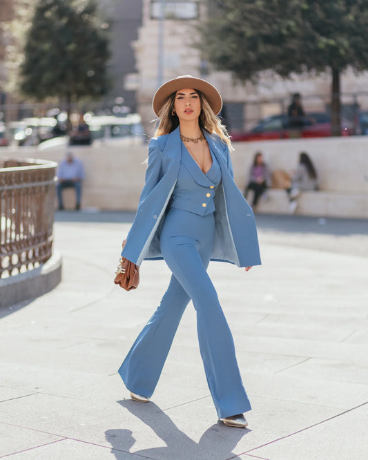 Tailleur Soho tre Pezzi Classic Azzurro Cielo