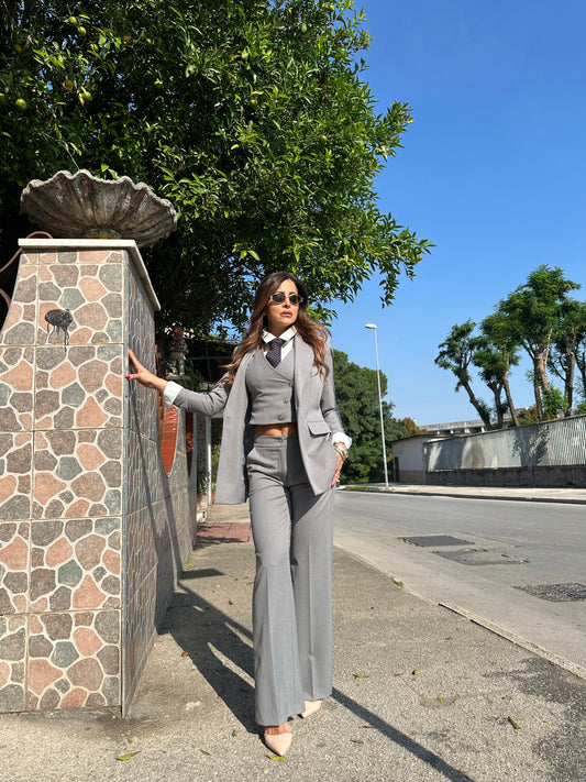 Tailleur grigio 3 pezzi
