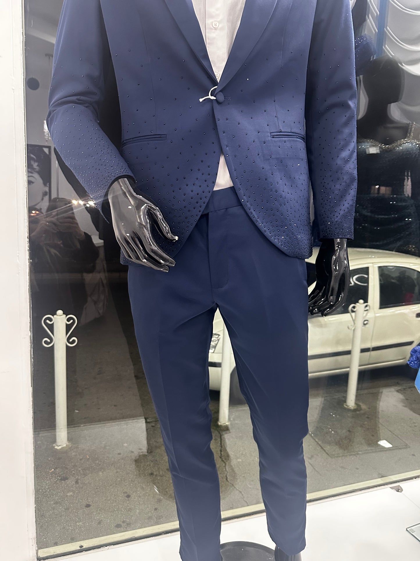 Abito uomo con strass