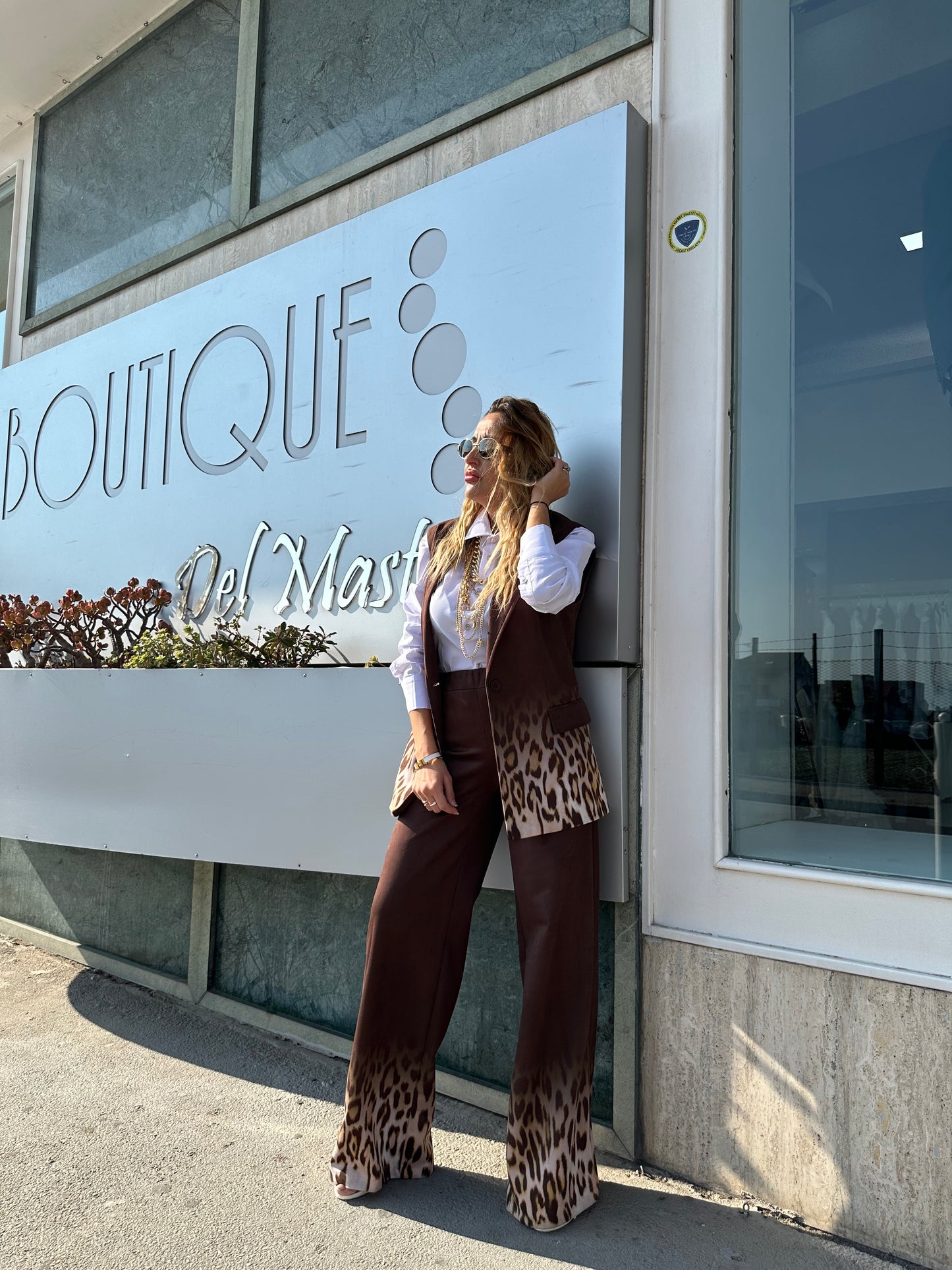 Coord smanicato maculato