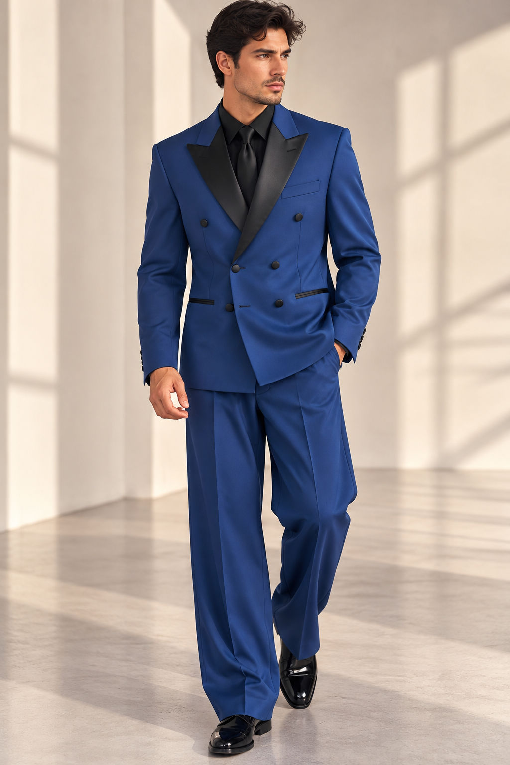 Doppio petto con pantalone largo